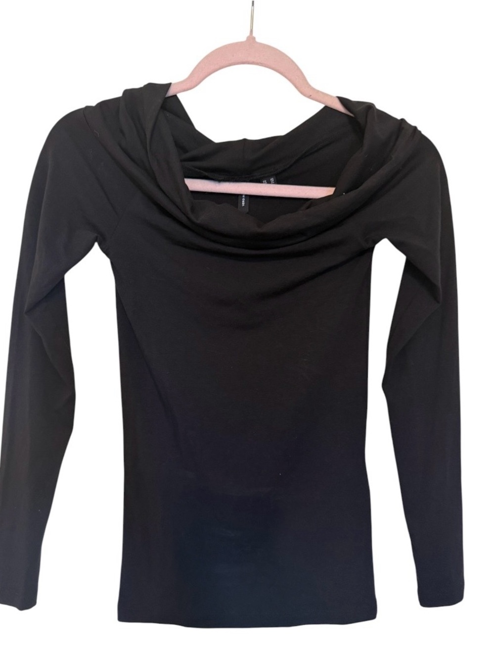VERO MODA Black Cowl Neck Long Sleeve Top XS